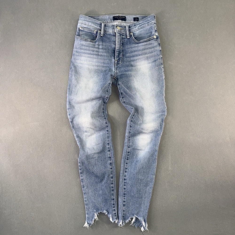 Women's Lucky Brand High Rise Bridgette Skinny Ankle Distressed‎ Jeans Size 2/26